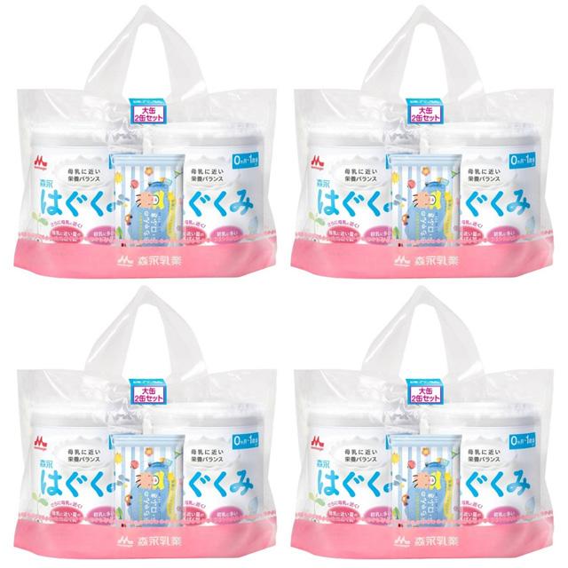 はぐくみ 森永ドライミルク 800g×2缶パック×4個（1ケース） （新生児