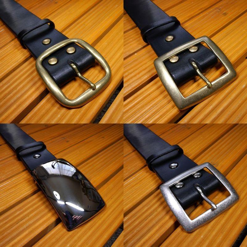 極幅50mm 5mm極厚 黒本革多脂革 完全オーダーメイドベルト 馬具職人