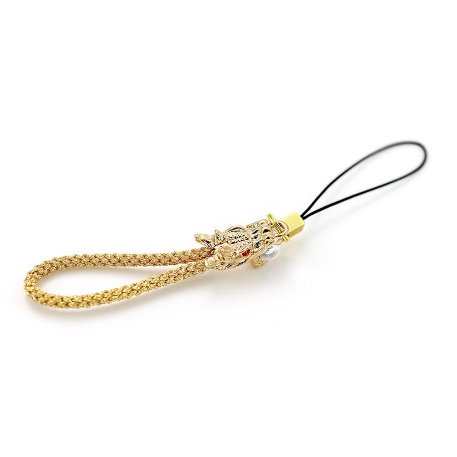 ストラップ 昇り龍 ドラゴン 昇龍 キーホルダー ゴールド シルバー 龍