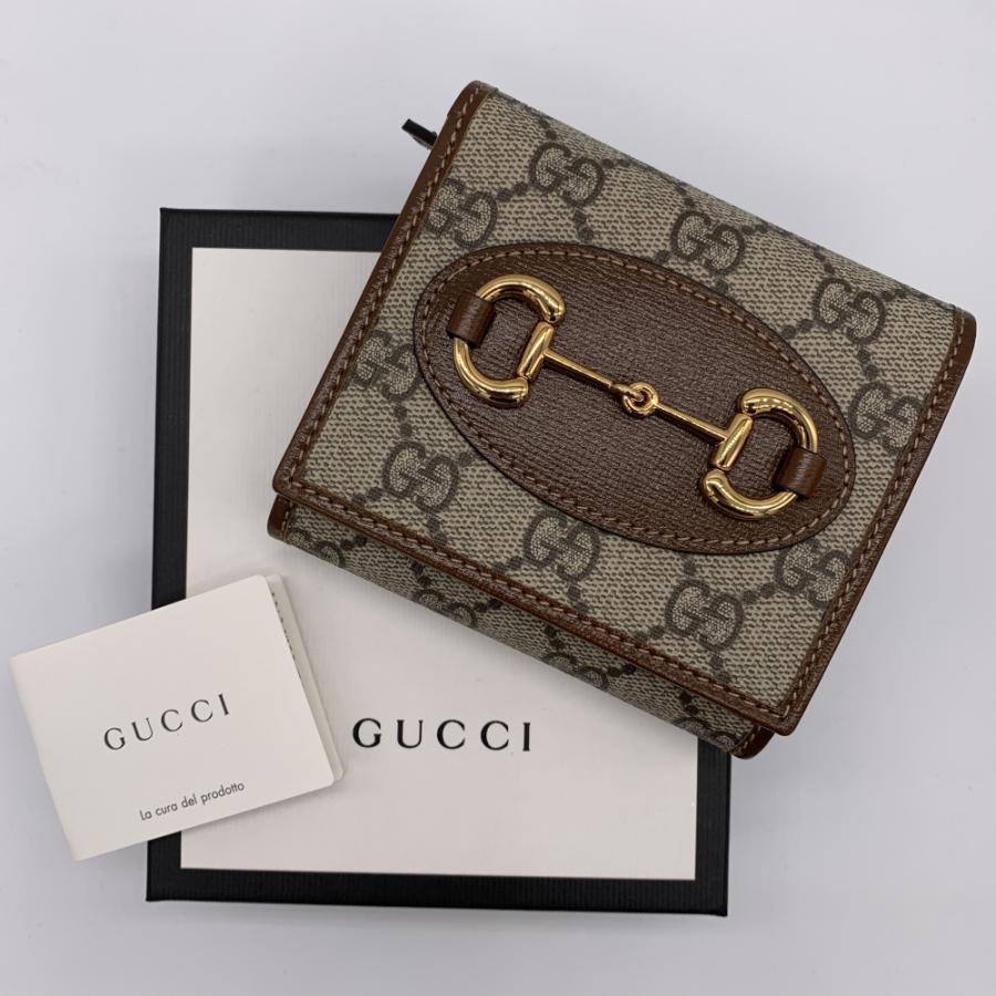 GGキャンバス GUCCI グッチ 1955 ホースビット GG スプリーム 二つ折り