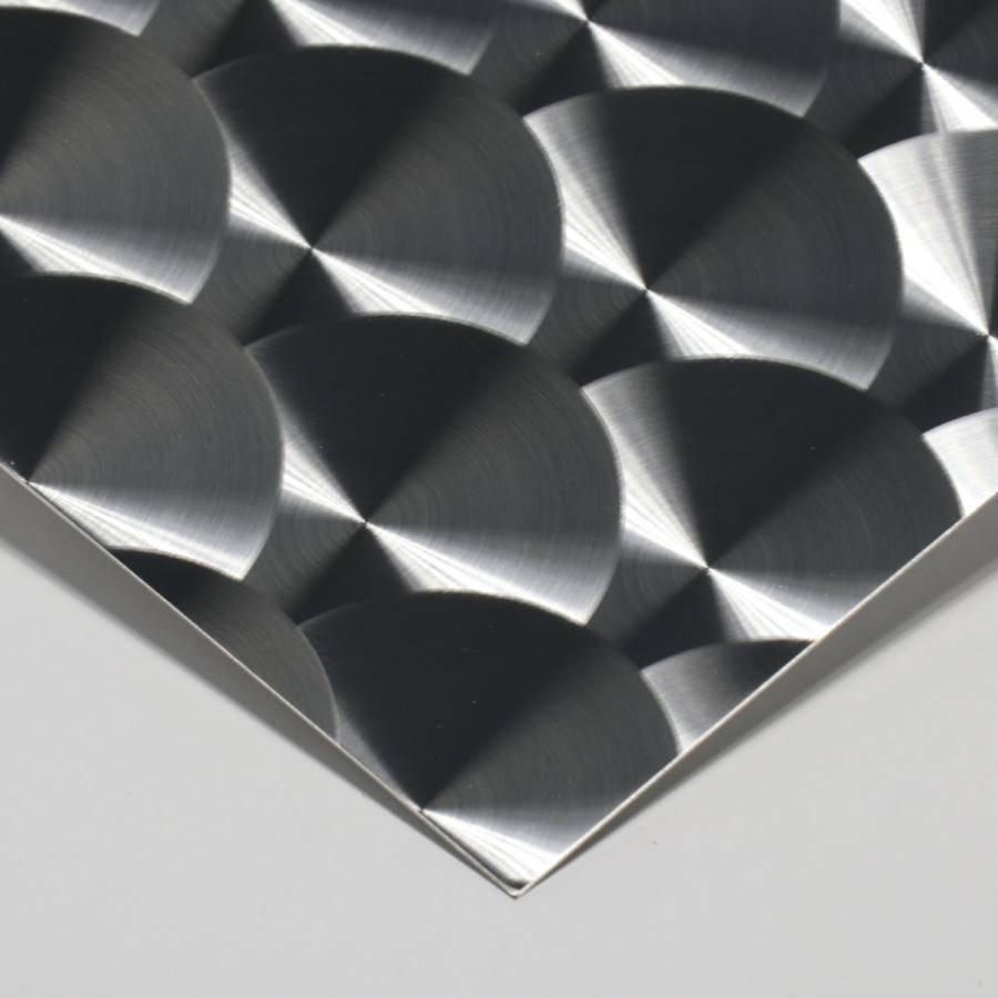 ステンレス 板 デカ ウロコ 大きい φ60 トラック デコトラ 架装 アート