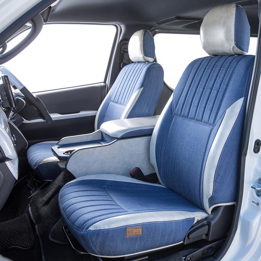 デニムシートカバー 運転席・助手席・セカンドシートのフルセット