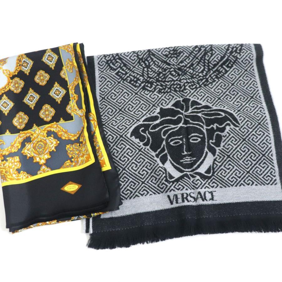 美品□VERSACE/ヴェルサーチ メデューサ/バロック ウール/シルク100