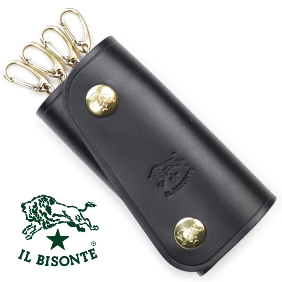 IL BISONTE（イルビゾンテ） キーケース 4連 ブラック キーリング