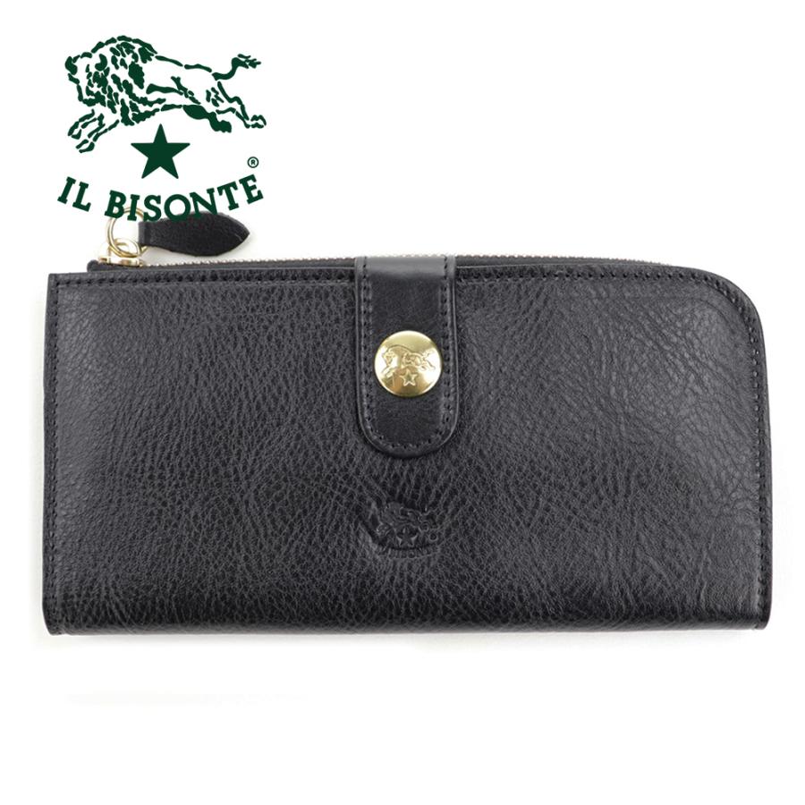 IL BISONTE（イルビゾンテ） 財布 二つ折り 長財布 ボタン L字