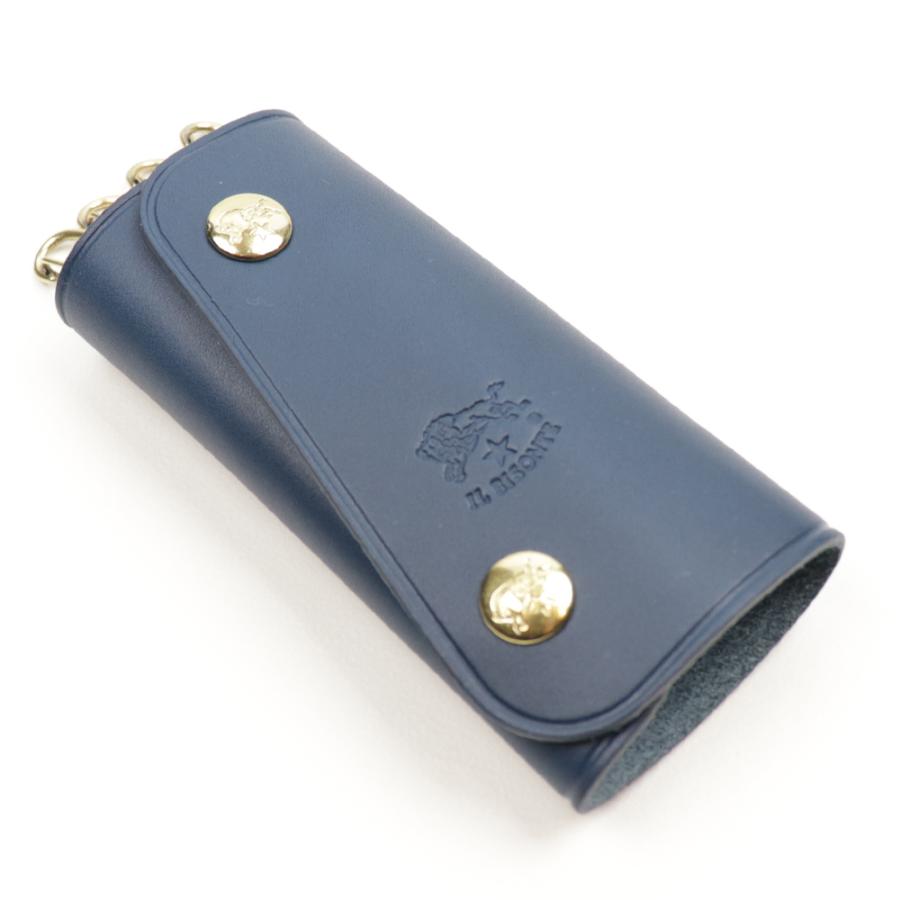 IL BISONTE（イルビゾンテ） キーケース 4連 ブルー ネイビー 青 紺