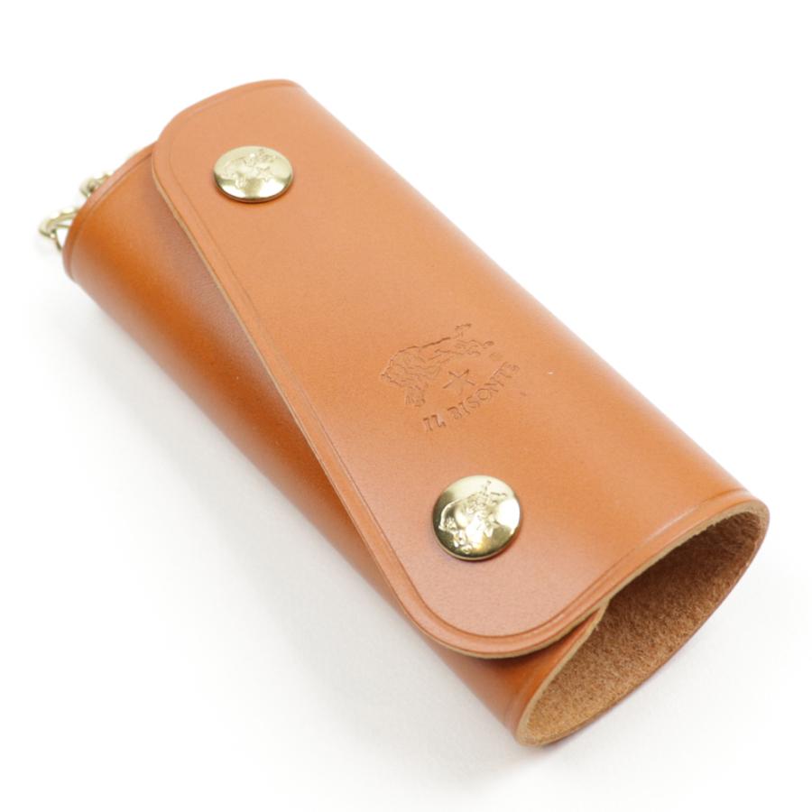 IL BISONTE（イルビゾンテ） キーケース 4連 キャメル ヤキヌメ 茶色