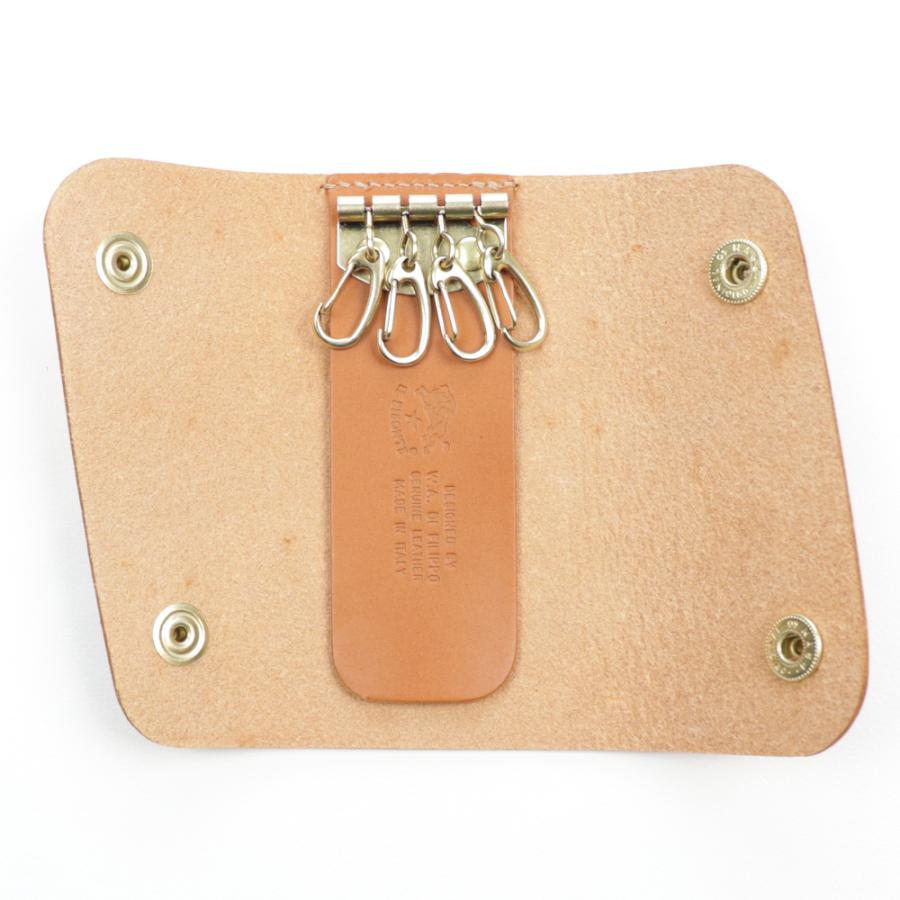 IL BISONTE（イルビゾンテ） キーケース 4連 キャメル ヤキヌメ 茶色