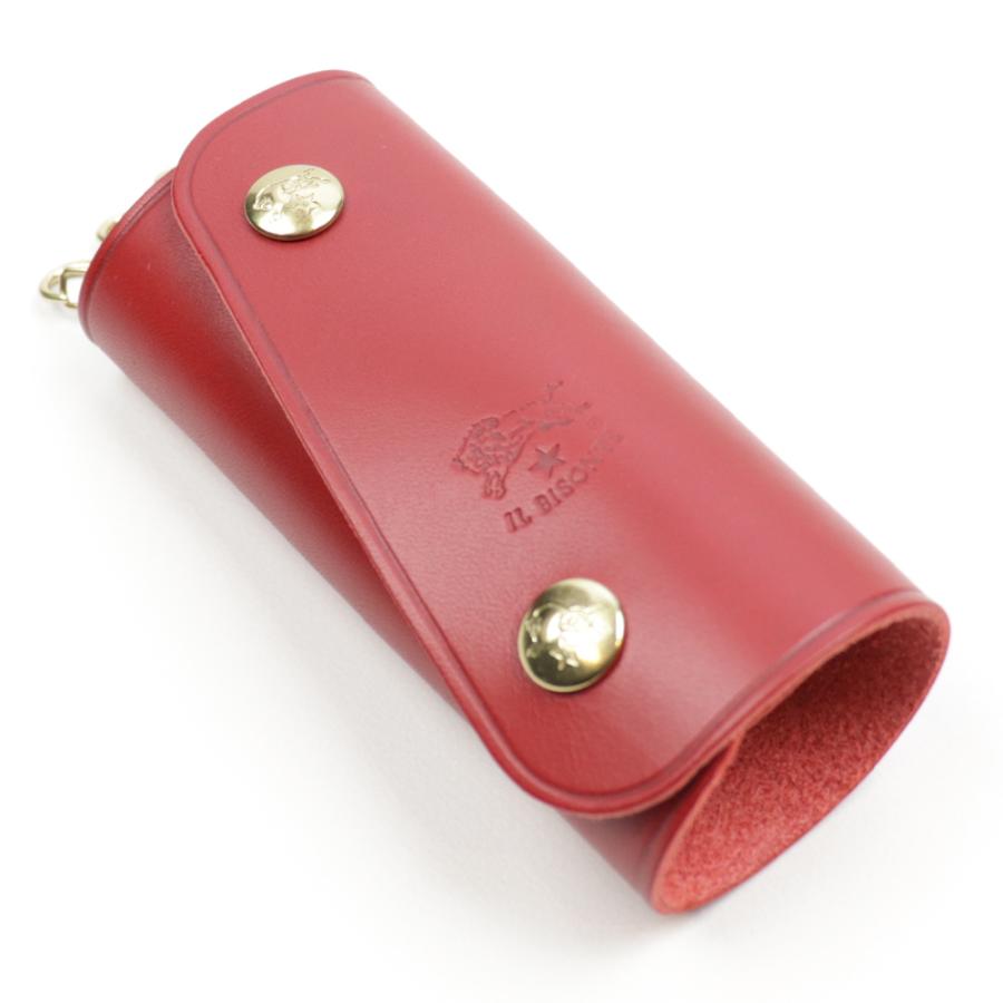 IL BISONTE（イルビゾンテ） キーケース 4連 ロッソ レッド 赤