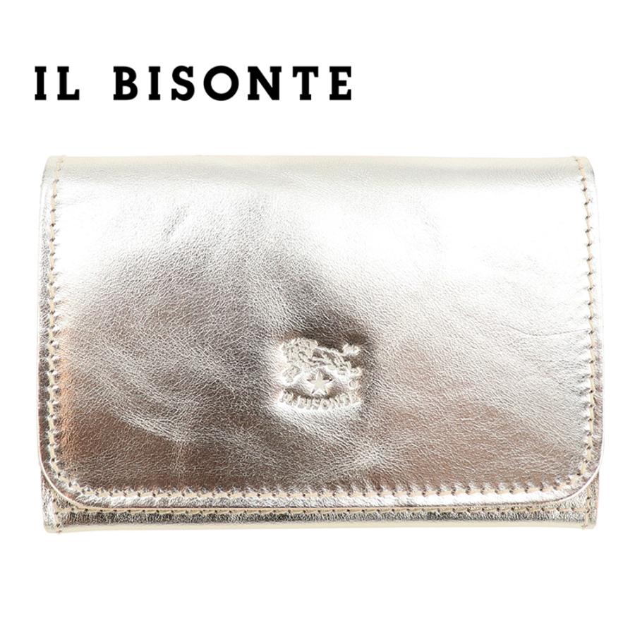 IL BISONTE（イルビゾンテ） カードケース 名刺入れ シルバー SCC004