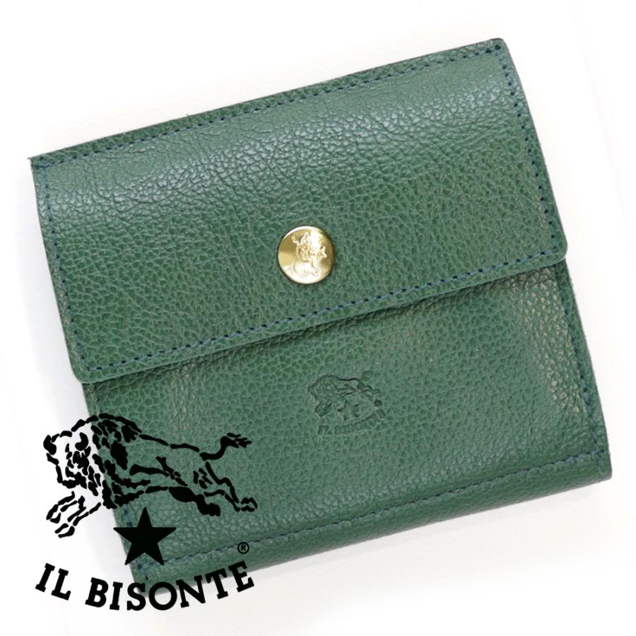 IL BISONTE（イルビゾンテ） 財布 二つ折り ダブルボタン レザー 本革