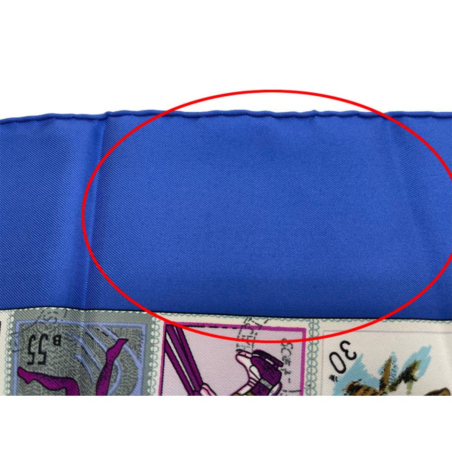 HERMES（エルメス） カレ 90 カレ90 スカーフ CORRE SPONDANCE ブルー