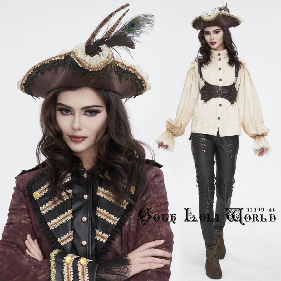 ゴスロリワールド AS181 ゴージャスフリル三角帽子ハネつき海賊風