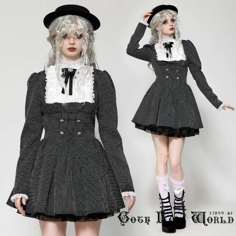 ゴスロリワールド DW1031 ロリータ リボン ミニワンピース