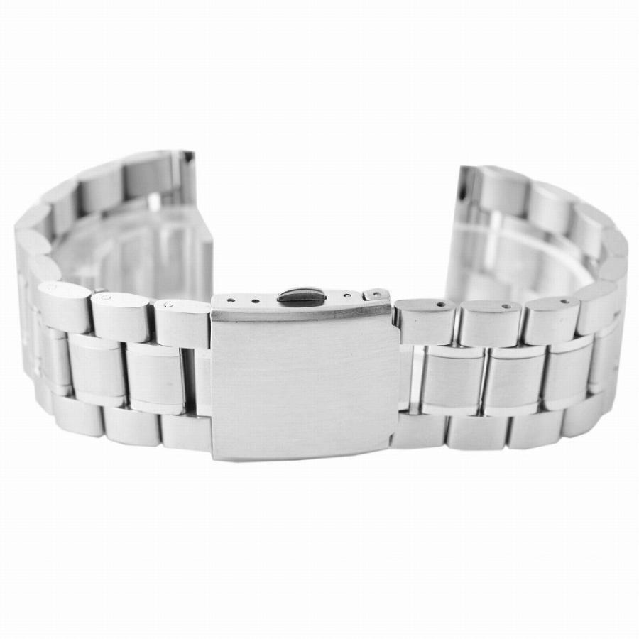 For SEIKO セイコー 交換用 腕時計ベルト 汎用品 ステンレスベルト 幅