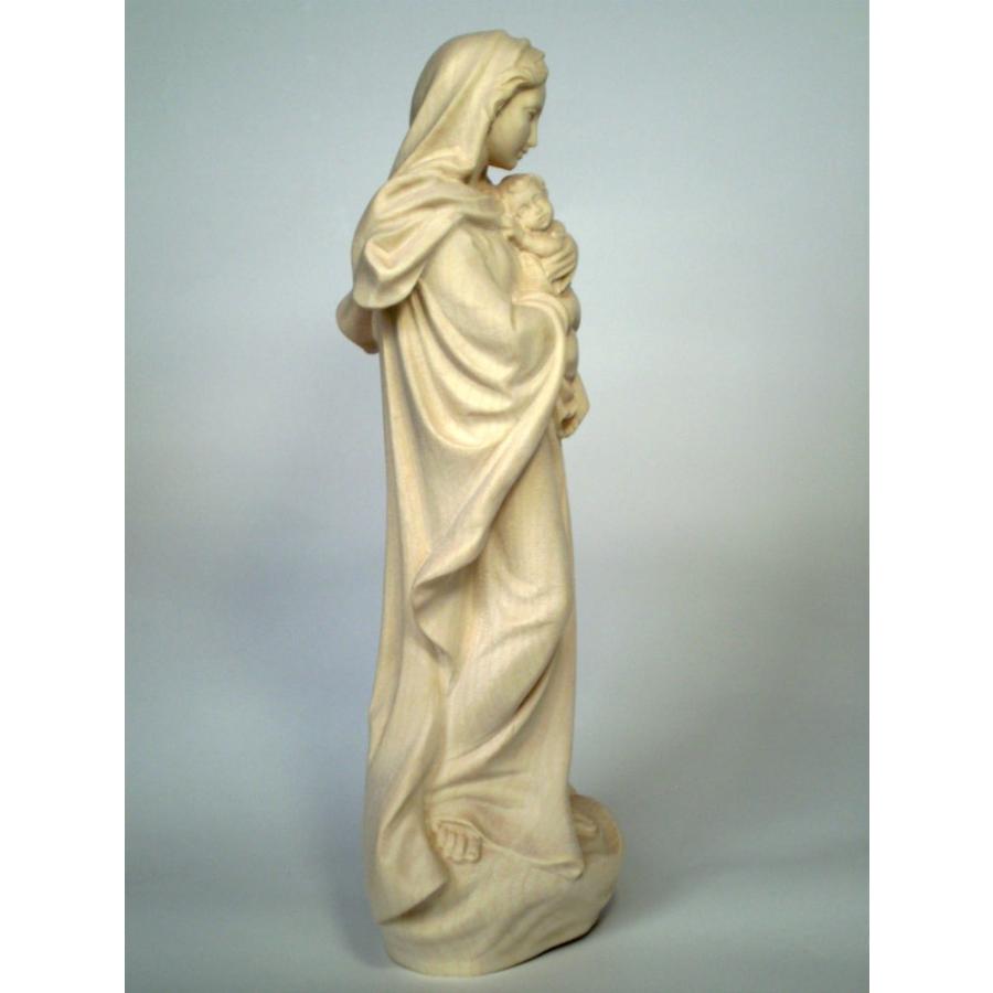 創業100年《レーピ》木彫り 聖母マリア像 20cm「ルネサンス」聖母子像