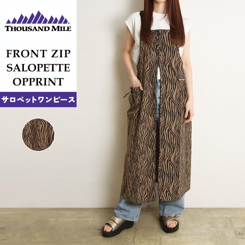 THOUSAND MILE（サウザンドマイル） フロントジップ サロペット