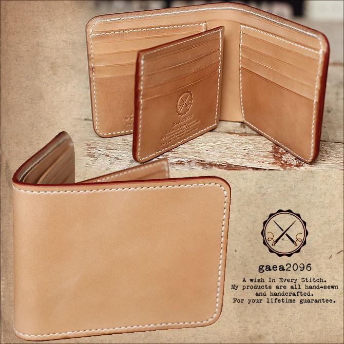 栃木レザー 二つ折り 革財布 ヌメ革 ショートウォレット ヌメ革財布