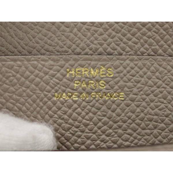 HERMES（エルメス） 財布 ベアンコンパクト グリアスファルト×ピンク