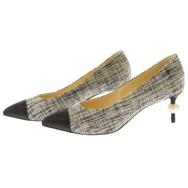 CHANEL（シャネル） パンプス ツイード ココマーク ヒール レディース