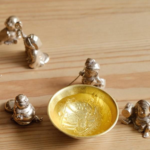 七福神 チビ福神 布袋 銅製 高岡銅器 置物 オブジェ 還暦祝い 長寿祝い