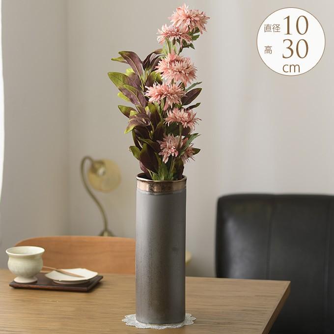 Clay（クレイ） 花器 フラワーベース 円筒 黒 シリンダー ブラック