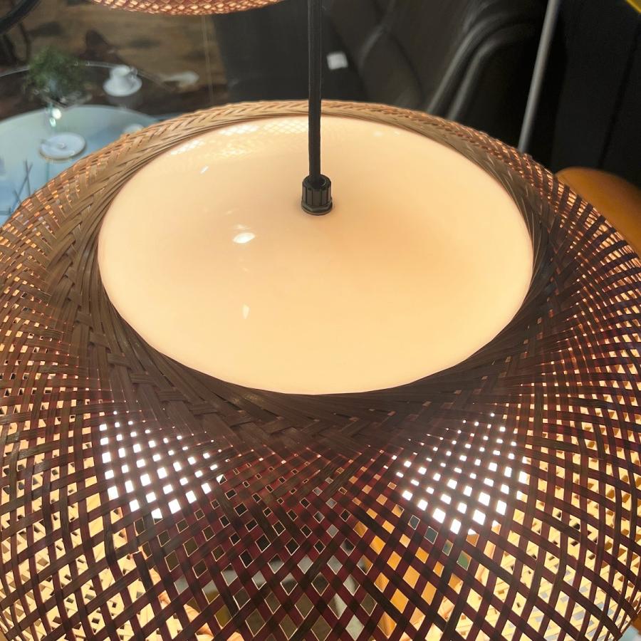 yamagiwa（ヤマギワ） 竹のあかり ペンダントライト 照明 3灯 半月型