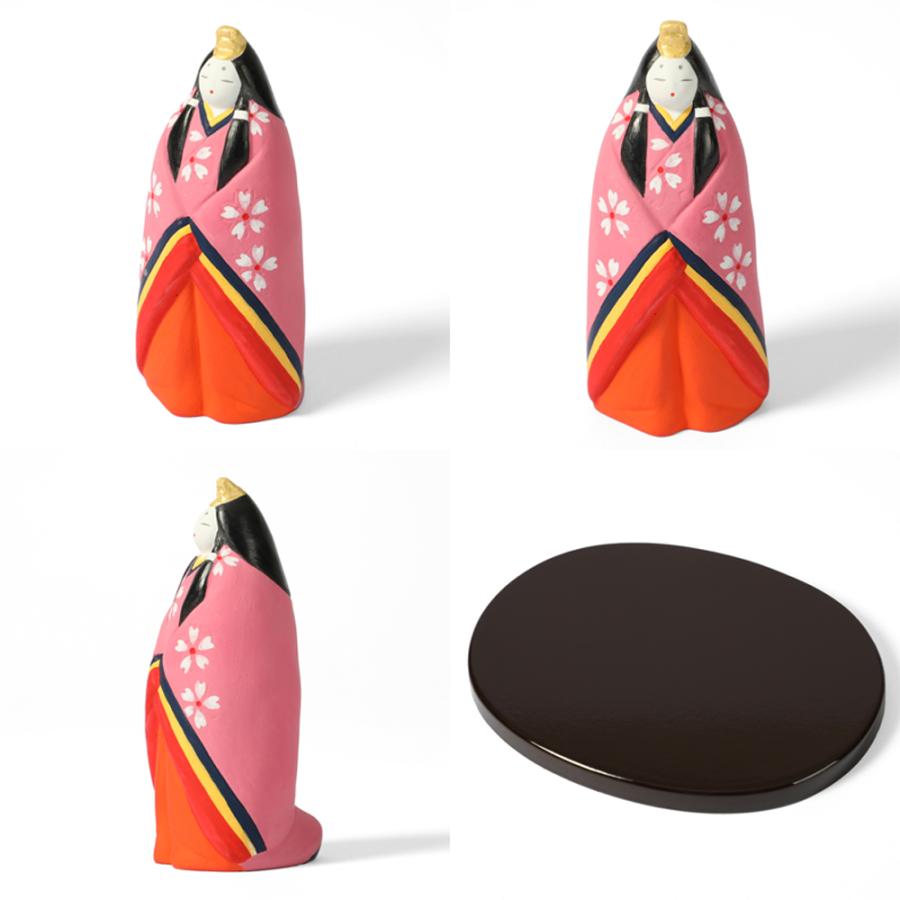 ひな人形 斉藤善月作 豆立雛 桜 立ち雛 雛人形 博多人形 伝統工芸士