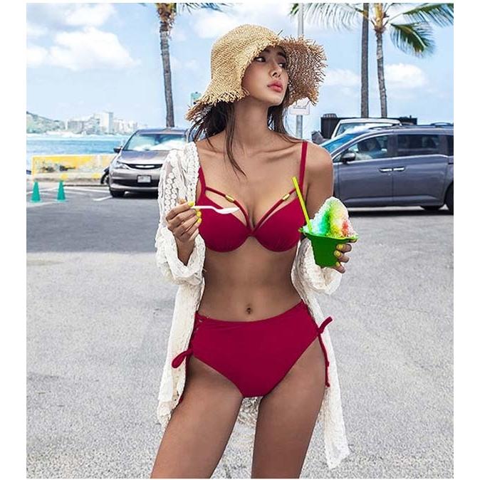 M/L/2L】ビキニ 水着 レディース セクシー ワイヤー入り 2点セット