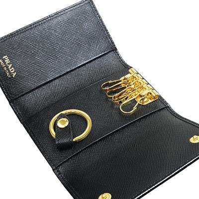PRADA（プラダ） 1PG004 QWA F0002 SAFFIANO METAL NERO ブラック 4連