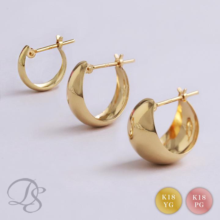 DEVAS フープピアス 18k ピアス 18金 フープ k18 18金ピアス ムーン