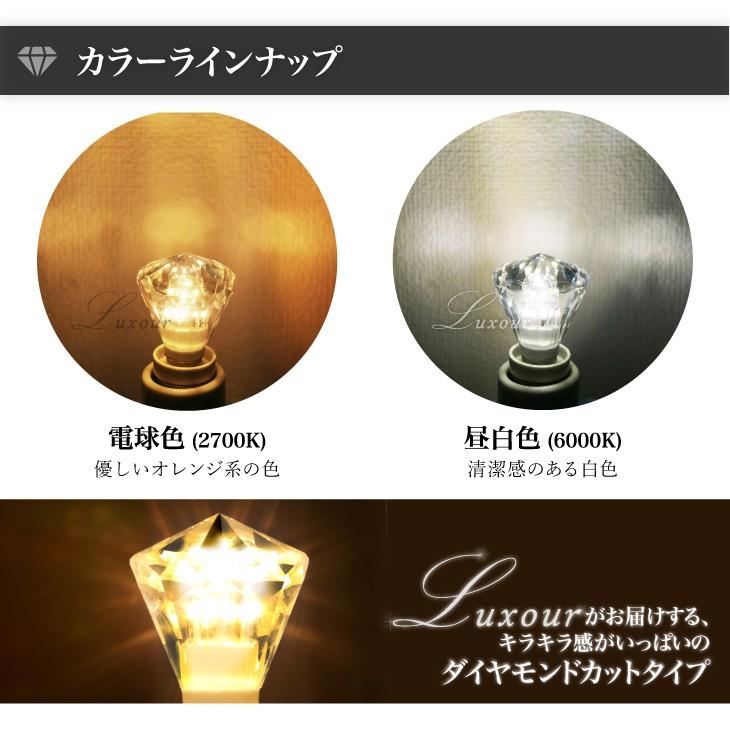 LEDシャンデリア電球 クリスタルタイプ 40W形相当 E17 E12