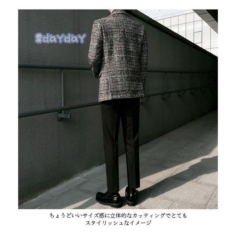 テーラード メンズ スーツジャケット 厚手 グレンチェック テーラード