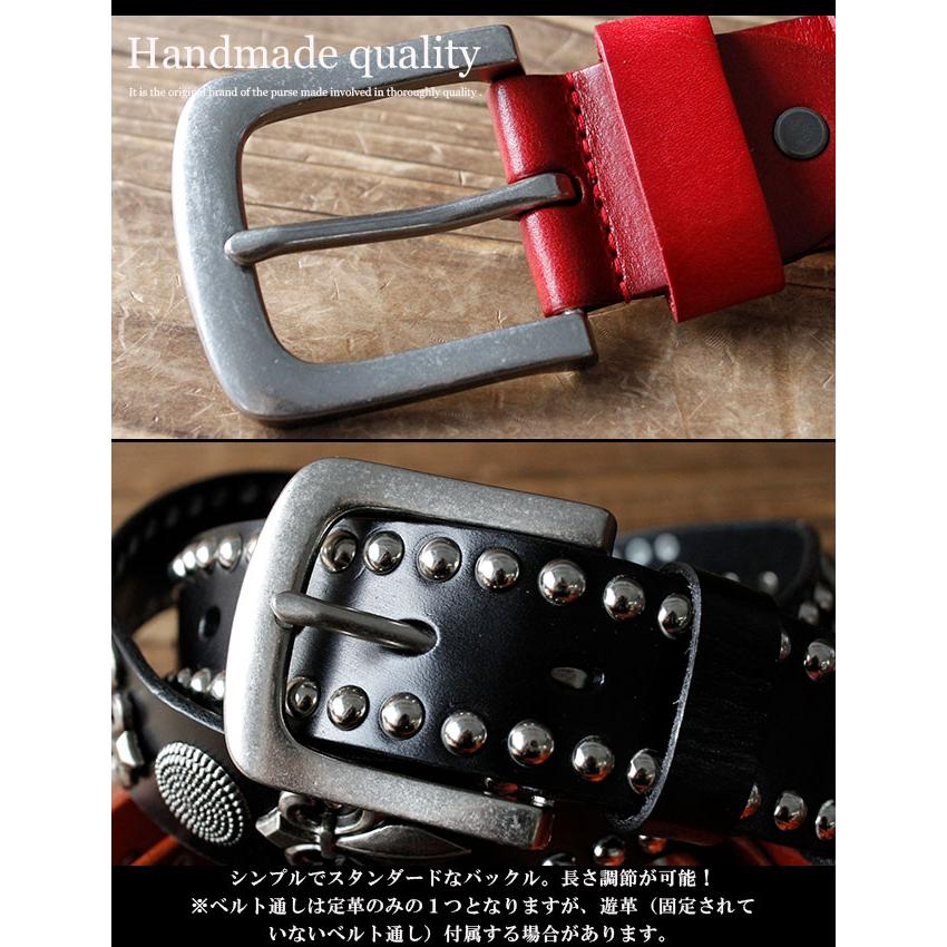 スタッズベルト メンズ 本革 レザー : 革財布・シルバー専門店 Days