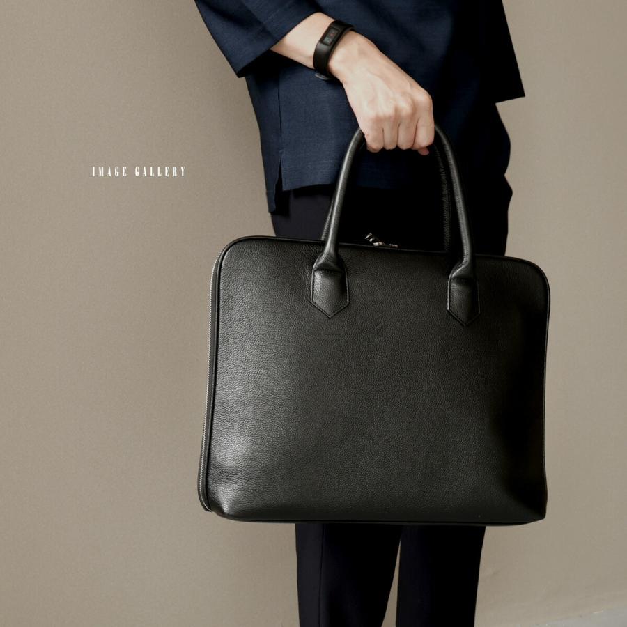 ブリーフケース クロコ型押し シュリンクレザー トートバッグ レザー