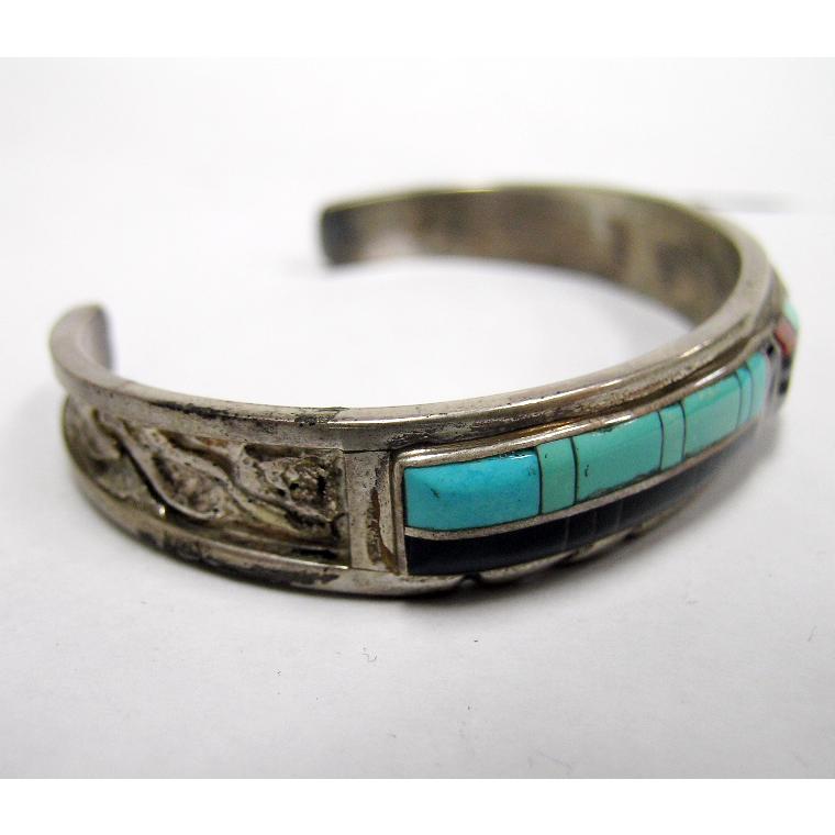 ZUNI族 ドンデワ DON DEWA サンフェイス インレイ バングル 腕輪