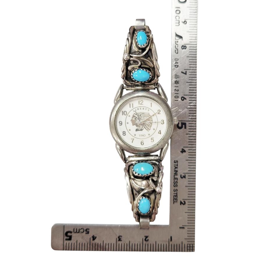 ZUNI インディアンジュエリー ターコイズ ウォッチブレス 07 時計