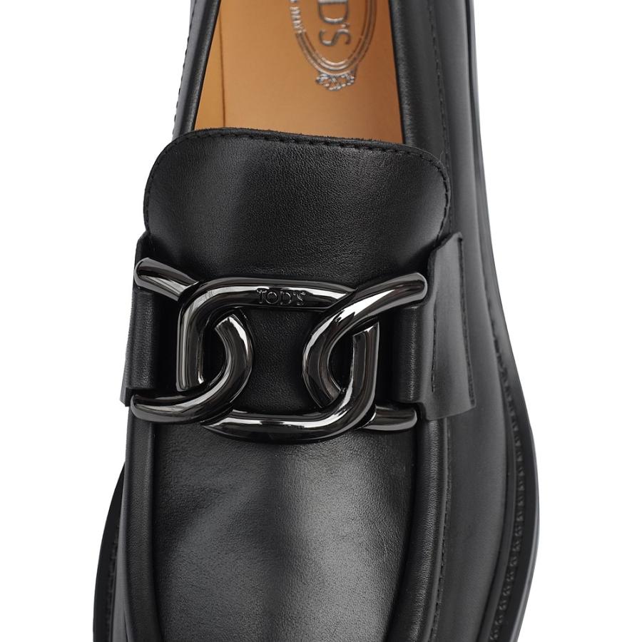 TOD'S（トッズ） ケイト レザー ローファー ブラック レディース ロゴ