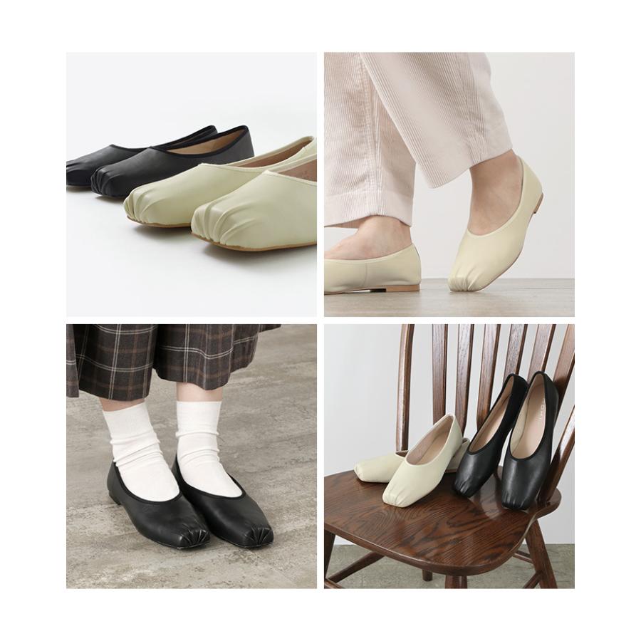 MOHI（モヒ） レザー スクエア バレエシューズ / シューズ