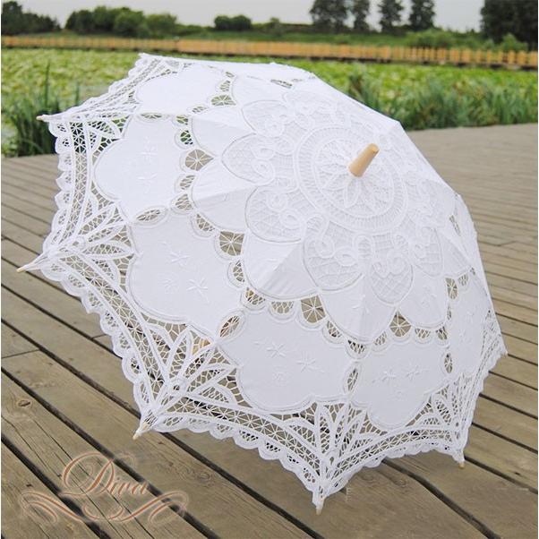 日傘/レース 日傘/総レース/バテン/ウェディング/日傘/ブラック