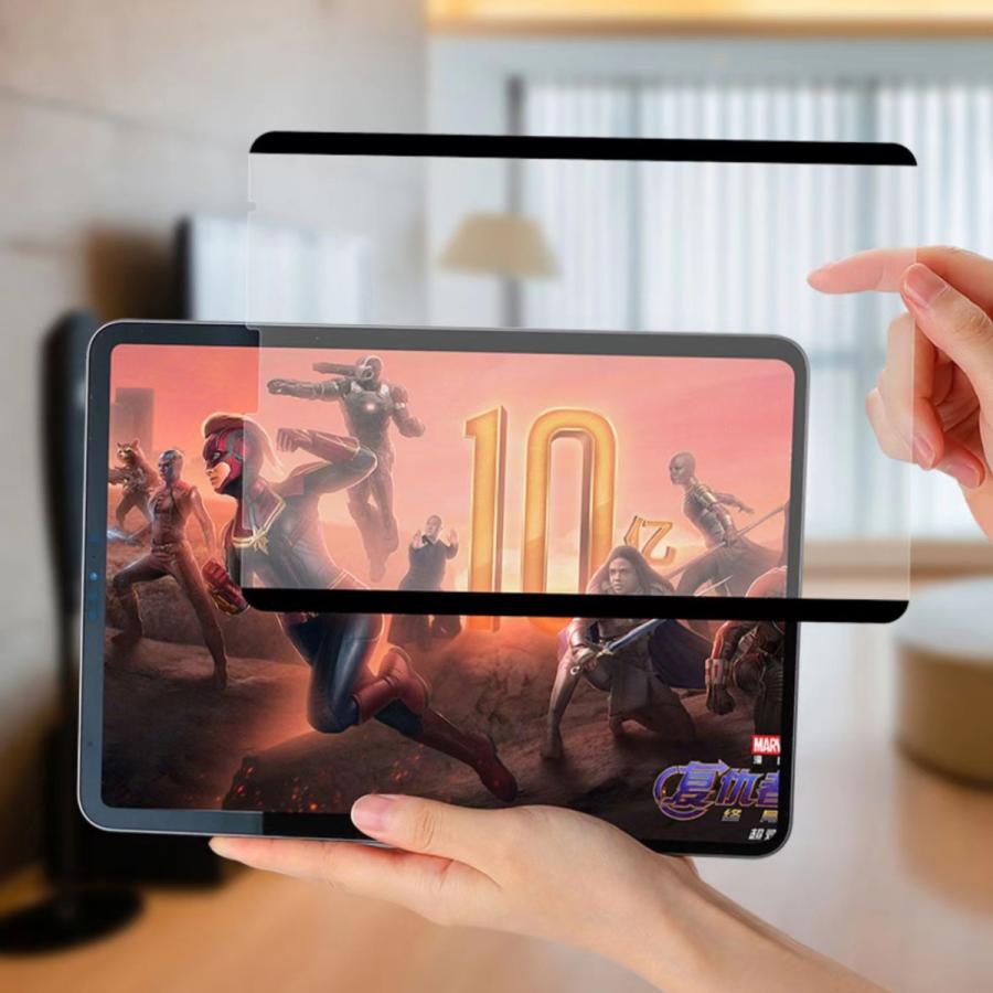 iPad ペーパーライクフィルム 着脱式 保護フィルム マグネット装着
