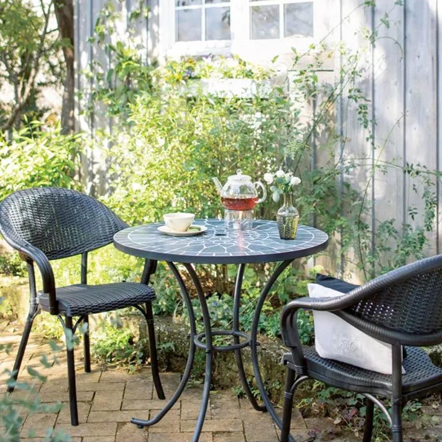 dinos（ディノス） グリーンモザイクテーブル＆チェア 3点セット