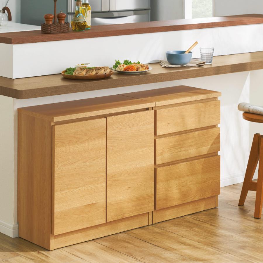 dinos（ディノス） ≪幅90cm・3枚扉≫ 高さ60cm！カウンターテーブル下