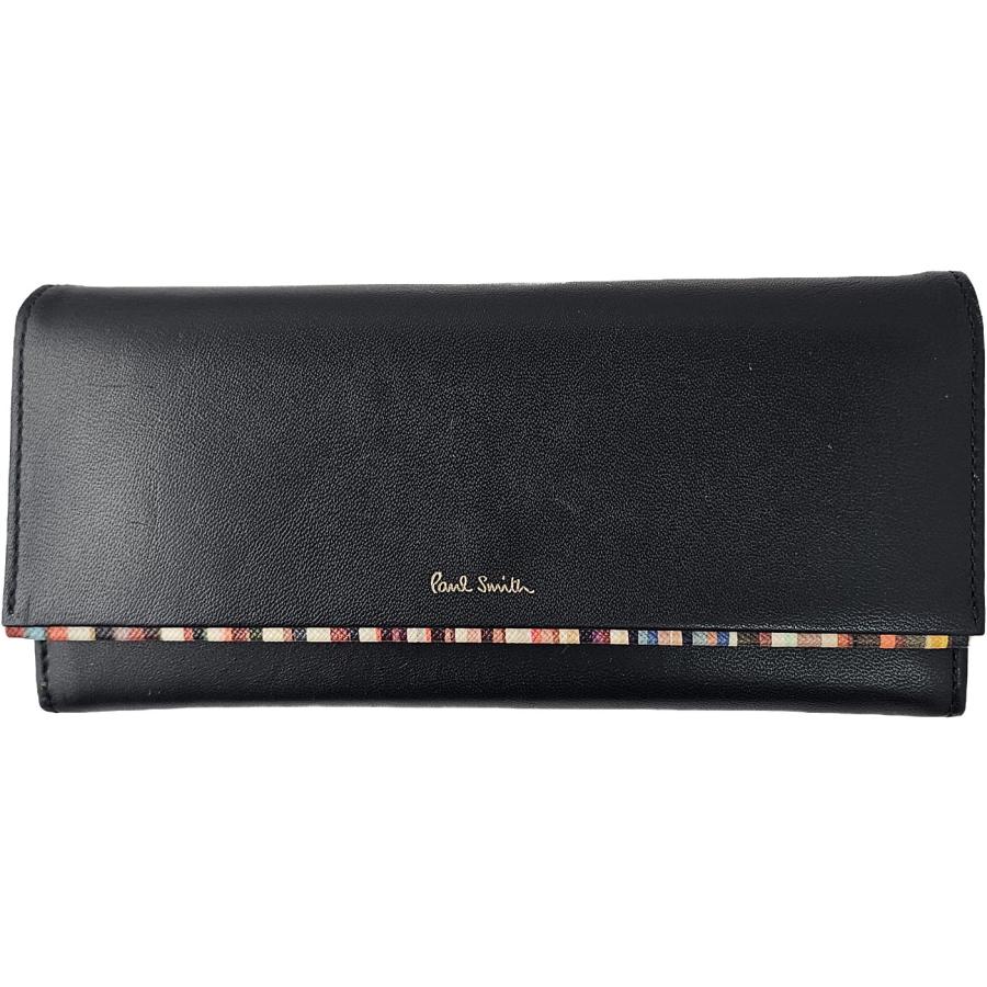 Paul Smith（ポール・スミス） 長財布 ブラック/マルチストライプ