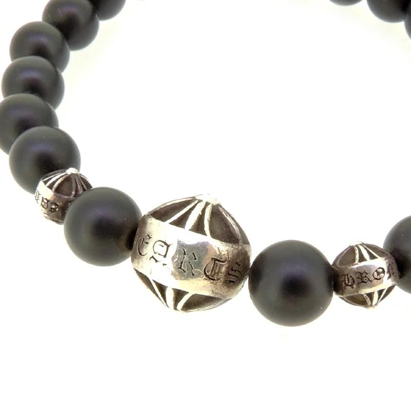クロムハーツ BEAD71 オニキス ビーズ ブレスレット シルバー925