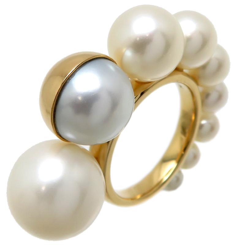 銀座店］TASAKI タサキ（田崎真珠） M/G シェル RC-4548-18KYG リング