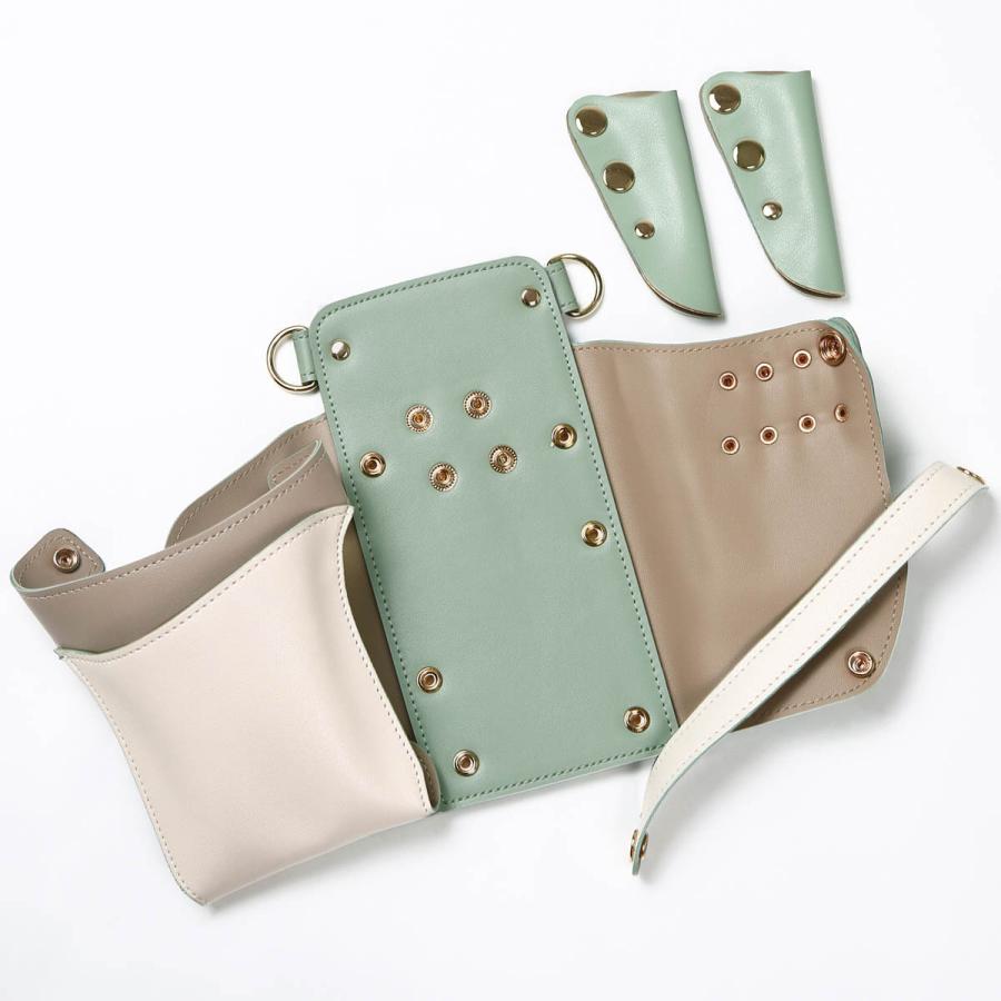 umasioオーダーシザーケース 6丁 オレンジ グリーン umasioオーダー