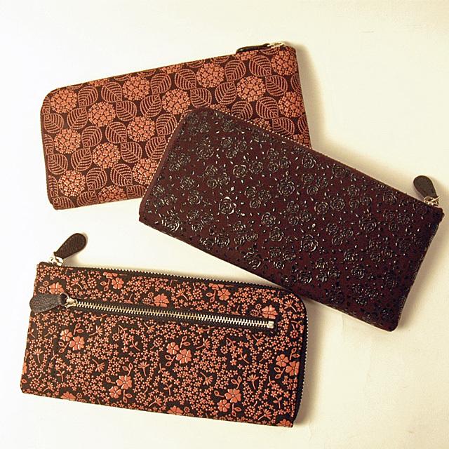 印傳屋（INDEN-YA） 印伝財布 長財布 レディース L字ファスナー