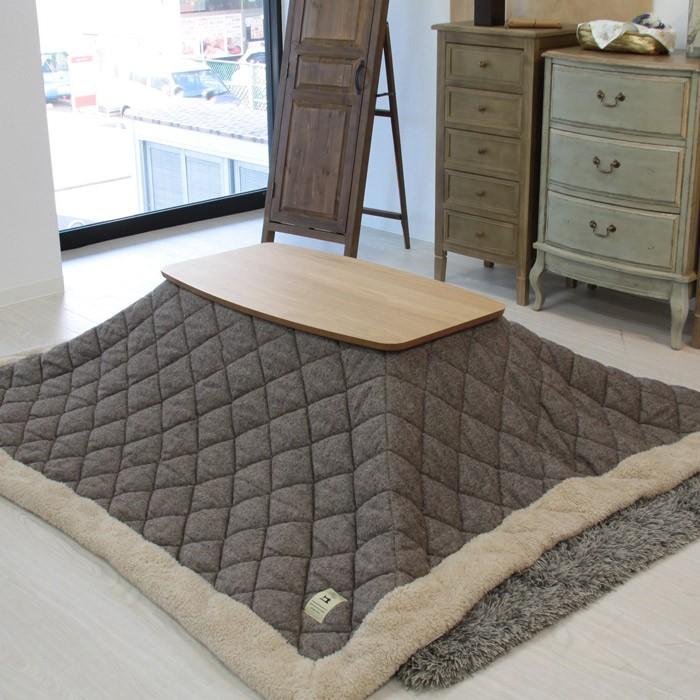 こたつテーブル エルフィ オーク 幅90×奥50×高さ36cm 石英管ファンレス