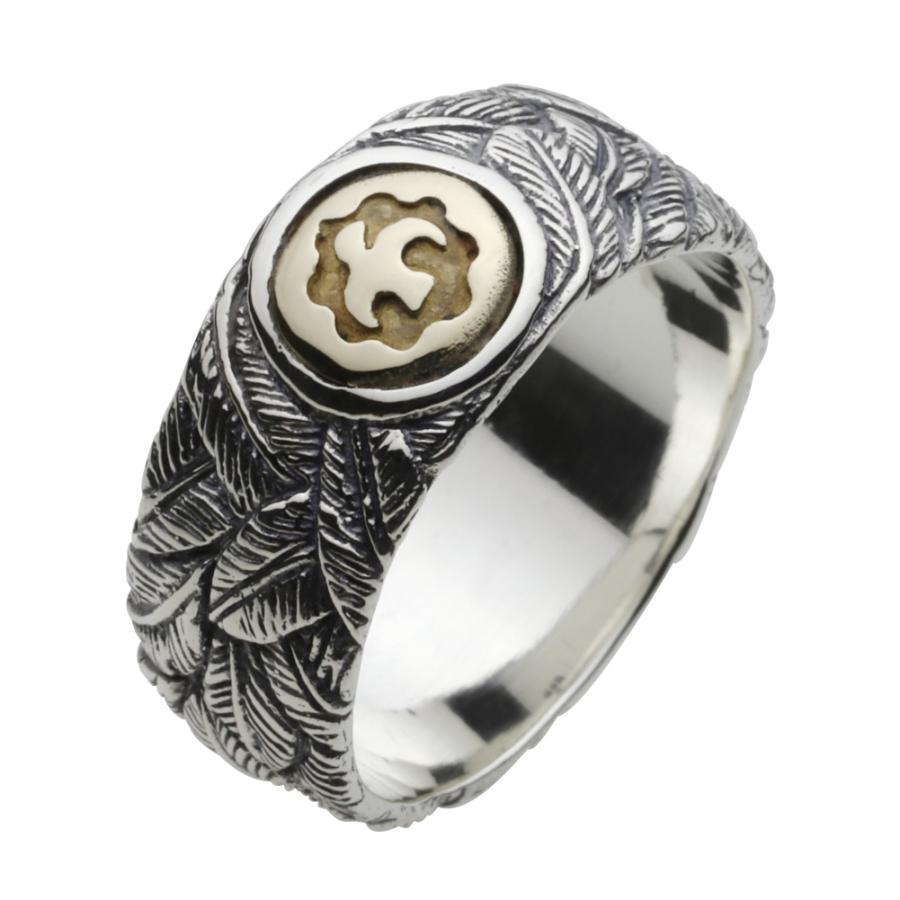 シルバーリング 指輪 メンズ イーグル フェザー 羽 鷲 ネイティブ